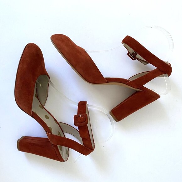 Boden Bessie Ankle Strap Suede Heels - Picture 2 of 11